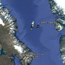 Starting location of the second and the third iSPV buoys
