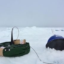 iSPV buoys deployed directly on an ice floe.