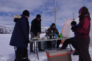 Lunch time at the camp